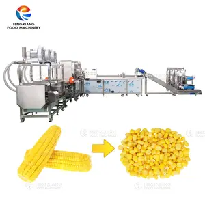 תעשייתי מתוק תירס עיבוד קו-תירס מחבטה מקלף תירס כביסה התייבשות ייבוש מכונה