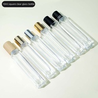 Emballage de boule roulante rectangulaire de 5ml 10ml 15ml personnalisé de luxe conteneur d'huile de parfum de crème contour des yeux rouleau de verre sur bouteille