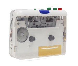Reproductor de Casetes Portátil Retro Transparente con Radio FM, Auto Reverse, Sonido Hi-Fi y Conversión a MP3, Gran Venta - Product Image 1