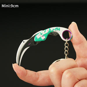 Campione gratuito portachiavi Valorant portachiavi pistola portachiavi 3D decorazione modello coltello velocità <span class=keywords><strong>Karambit</strong></span> coltello - Product Image 5