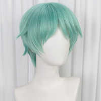 Devil Boy Group Kpop Cosplay Perruque Fibre Haute Température Cheveux Synthétiques Petite Taille De Casquette Brun Clair Dentelle Couleur Courte Vague D'eau