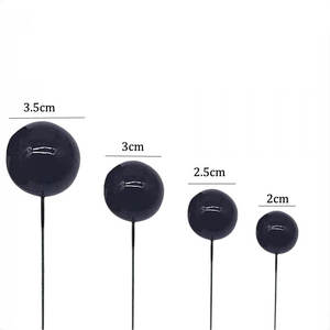 20 unids/bolsa 2 2,5 3 4cm bolas de imitación mixtas oro plata rosa azul bola Topper para pastel de feliz cumpleaños decoración de pasteles para suministros de pasteles - Product Image 2