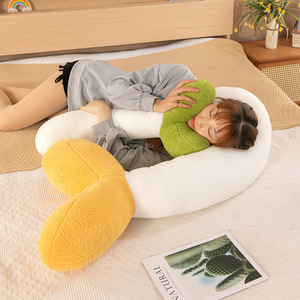 Nueva Almohada Larga y Delgada en Forma de Brote de Frijol Mungo - Para Abrazar, para Chicas y Hombres, con Forro Súper Suave y Cálido para el Invierno - Product Image 3