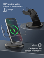 LDNIO WL02 Chargeur rapide universel magnétique sans fil, support de chargeur sans fil portable pour téléphone, iPhone 15 en 1, support de chargeur sans fil
