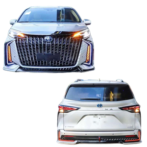 Ensamblaje de Parachoques Delantero y Trasero con Parrilla Plateada y Negra para <span class=keywords><strong>Sienna</strong></span> 2021 <span class=keywords><strong>2022</strong></span> 2023 2024, Kit de Carrocería Modificada, Accesorios Exteriores para Automóvil - Product Image 2