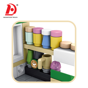 Kit de blocs de construction City Mini Street View Coffee House, 237 pièces, briques compatibles, jouet éducatif, <span class=keywords><strong>puzzle</strong></span> d'assemblage, jouets DIY - Product Image 4
