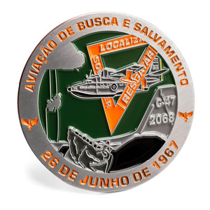 Pièce de monnaie personnalisée de style européen en Chine, logo 3D, double plaqué argent - Product Image 5