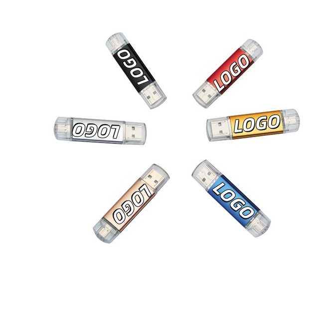 X616 Custom Logo Swivel 1gb 32gb Otg Usb Dual Flash Drive For Android Smartphone Type B Micro Pendrive 4gb 8g 16gb 64g