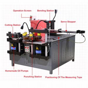 Maquina busbar נחושת <span class=keywords><strong>alum</strong></span> הידראולי busbar מכונת cnc סרוו מנוע ניקוב חיתוך כיפוף המכונה busbar - Product Image 2