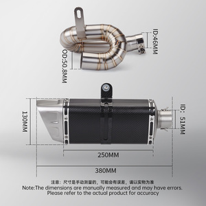 ไทรอัมพ์สำหรับ765 R S RS 765R 765S 765RS 17-24ท่อคาร์บอนดัดแปลงท่อกลางท่อไอเสียรถจักรยานยนต์ - Product Image 5