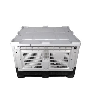 Huading 1210h810a Nhiệm Vụ Nặng Nề Nhựa Đóng Mở <span class=keywords><strong>Container</strong></span> Với Lưới Cơ Thể Nắp Có Thể Gập Lại Pallet Giá Cho Lưu Trữ Đóng Gói Pallet - Product Image 2