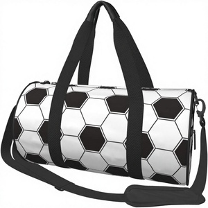 <span class=keywords><strong>Borsa</strong></span> Sportiva Pieghevole Divertente Bianca e <span class=keywords><strong>Nera</strong></span> con Chiusura a Cerniera in Poliestere per Uomo e Donna, Palestra, Viaggio, Allenamento, Weekend - Product Image 1