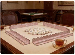 Regla de Mahjong Magnética de Acrílico de Lujo Moderna Personalizada con Diseño de Ondas de Agua y Arena Movediza, Portátil para Mahjong Americano y Judío - Product Image 4