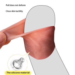 Neues Design Atmungsaktive Penis hülle 5-teiliges Kit Wieder verwendbarer Silikon-Penis ring Tag und Nacht Verwenden Sie Kondome Vorhaut korrektur ring Sexspielzeug - Product Image 4
