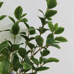 Plantes artificielles vertes, bonsaï vert avec plante succulente, fleur artificielle philodendron, 1 pièce - Product Image 4
