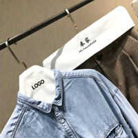 Housse de cintre en coton imprimée avec logo personnalisé, housse de cintre en toile écologique, housse de cintre pour vêtements