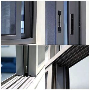 Fenêtre coulissante en aluminium à <span class=keywords><strong>double</strong></span> <span class=keywords><strong>vitrage</strong></span>, isolation thermique, étanche, pour balcon extérieur, villa, utilisation à long terme - Product Image 3