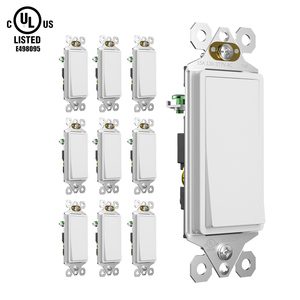 CHAOYI /CU Painel Plástico EUA 15A 120V/277V 1 Gangue 1/<span class=keywords><strong>3</strong></span> Posições Interruptor de Parede Elétrico Universal Monopolar à Prova d'Água com Botão Gangorra - Product Image 1