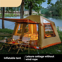 Carpa Inflable Oxford de Doble Pared Premium, Impermeable, Resistente a la Abrasión, de Fácil Montaje, para Campamento Familiar, Senderismo y Actividades al Aire Libre
