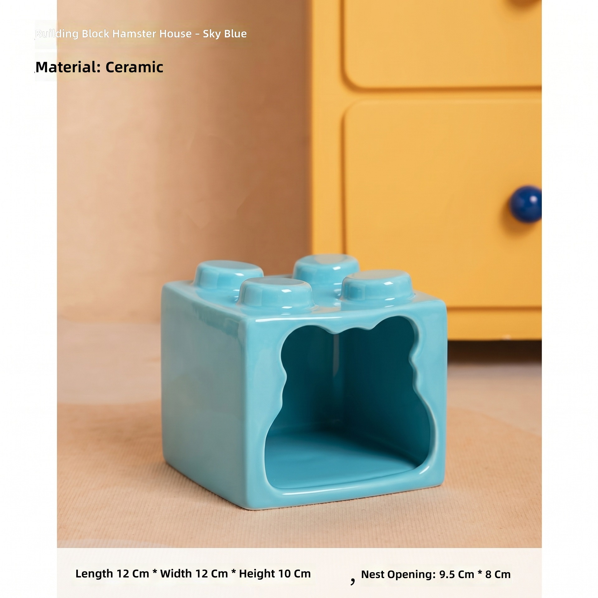 Maison pour hamster en blocs de construction - Bleu brillant