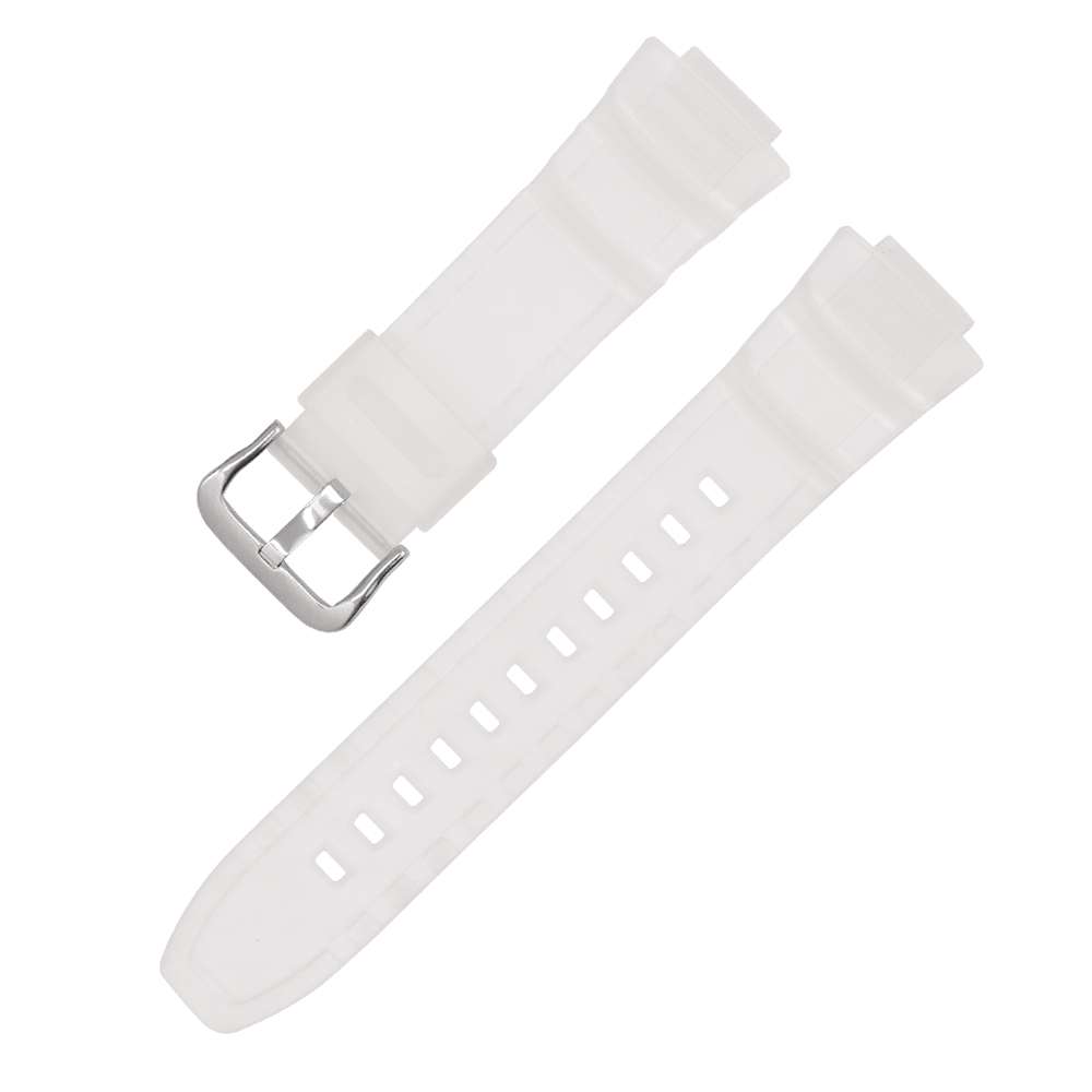 โปร่งใสครึ่ง + หัวเข็มขัดเงิน