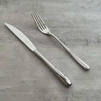 Ensemble de couverts de luxe en acier inoxydable 304, couteau, cuillère et fourchette avec poignées épaissies, ensemble de couverts pour hôtel, mariage