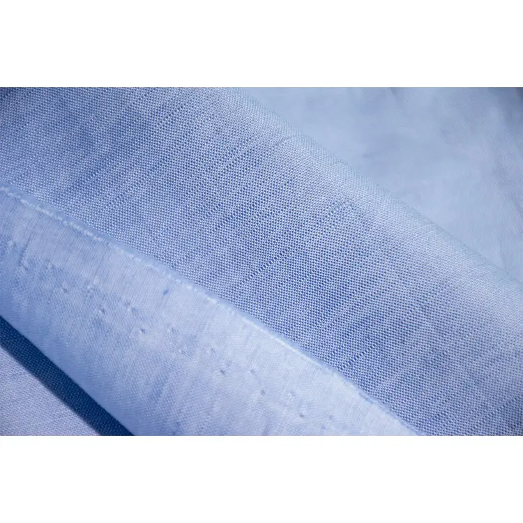Hot sale Linen Cotton Blend Yarn Dyed Fabric For Shirting