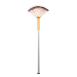 Brocha Aplicadora de Madera <span class=keywords><strong>en</strong></span> Forma de Abanico para Tratamiento Facial con Ácido Glicólico, de Pelo de Cabra Blanco Súper Suave y Mediano - Product Image 1