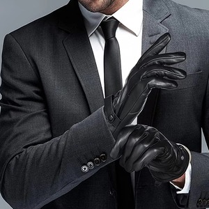High Quality Leather <b>Touch</b> <b>Screen</b> <b>Gloves</b> Protective Workwear Outdoor Utility Flexible Design Custom Logo Bulk Manufacturing - Product Image 3