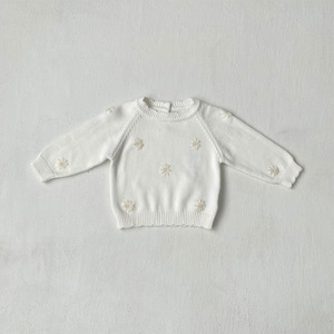 Romper Bayi Rajutan Musim Gugur dan Dingin untuk Anak Perempuan, Sweater Rajut Katun dengan Topi, Pakaian Bayi Manis - Product Image 3