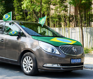 Drapeaux personnalisables avec logo imprimé numérique Vente en gros Personnalisé 30x45cm 12x18 pouces Polyester Automobile Vitrine Plastique durable - Product Image 2