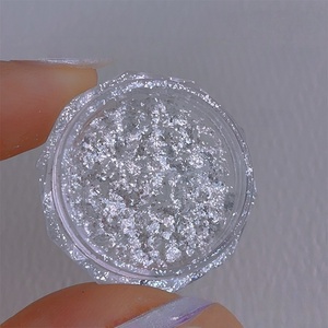 High Quality <b>Nail</b> Art Velvet Snow White Flakes Powder Diamond Ultra-Thin Flake <b>Glitter</b> - Product Image 1