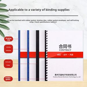 Relieuse à anneaux en plastique personnalisable avec 21 trous, manuelle, pour contrats, appels d'offres, dossiers d'archives et devis - Product Image 6