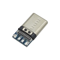 Connecteur mâle de type C 24 broches avec connecteur USB de montage de borne à souder pour une charge rapide