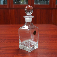 Flacon diffuseur en verre carré de 150 ml avec bouchon en liège, transparent, petit diffuseur d'huile, sérigraphie, bouteille vide