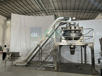 Machine automatique haute productivité pour le pesage, l'étiquetage et le capsulage de fruits et légumes en sachet (concombre, pak choi, chou chinois)
