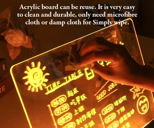 Nhà Máy Bán buôn xóa được Acrylic RGB sáng ánh sáng bảng tin - Product Image 5