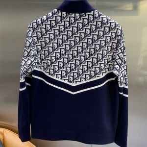 2025 Autumn New Men's <b>Cardigan</b> New Personalized Versatile Knitted Letter Stand-up Collar Casual Versatile Jacket - Product Image 2