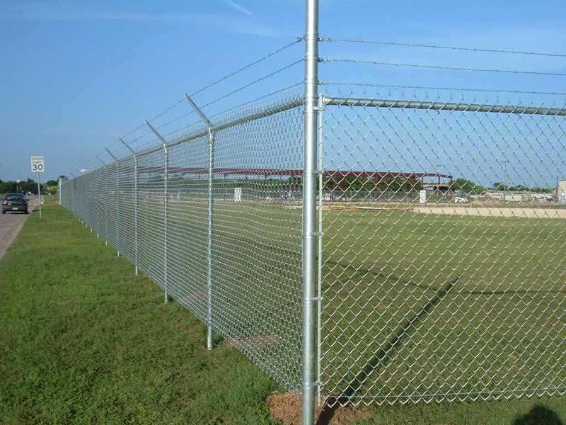 10 Gauge Chain Link Mesh Fencing 50*50mm 75*75mm Diamond Mesh Wire Fencing