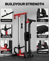 Sistema de Poleas para Ejercicios de Dorsal y Crossover, Montaje en Pared, Acero Aleado, 16 Posiciones Ajustables, Alto/Bajo, Gimnasio en Casa, Parte Superior del Cuerpo