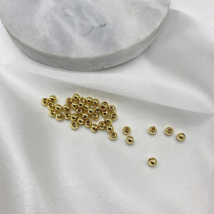 Латунные бусины ручной работы с золотым покрытием, размер 2 мм, 2,5 мм, 3 мм, 4 мм, 5 мм, 6 мм, 7 мм, 8 мм, 10 мм - Product Image 4