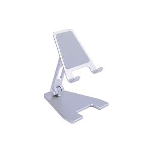 Supporto per Telefono da Scrivania Pieghevole a Doppio Asse in Lega di Alluminio, Regolabile in Altezza, Robusto con Pad Antiscivolo, Supporto Universale - Product Image 2