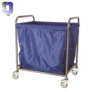 <span class=keywords><strong>Chariot</strong></span> à <span class=keywords><strong>linge</strong></span> <span class=keywords><strong>sale</strong></span> en acier inoxydable JQ-B32 pour hôpital, <span class=keywords><strong>chariot</strong></span> à <span class=keywords><strong>linge</strong></span> médical robuste avec sac Oxford amovible - Product Image 3