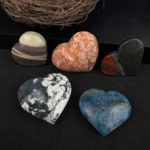 Offre Spéciale : <span class=keywords><strong>Pierre</strong></span> en Agate Mousse en Forme de Cœur, Cristal de Quartz pour la Méditation et la Guérison, Idéale comme Cadeau - Product Image 2