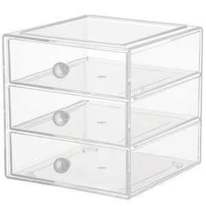 CAI YA-Organizador de Cosméticos Multifuncional, Cajón de Tres Capas, Caja de Almacenamiento Rectangular, a Prueba de Polvo, Mesa de Almacenamiento de Maquillaje - Product Image 4