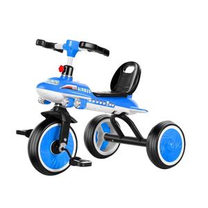 <span class=keywords><strong>Triciclo</strong></span> de Pedales para Niños con Forma de Avión, con Ruedas de EVA, Luces LED, Música y Respaldo Seguro para Niños Pequeños - Product Image 1