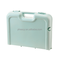 Ensemble de vaisselle de camping pas cher, vaisselle de pique-nique avec table pliante, ensemble de vaisselle de pique-nique en plastique, vert beige rose