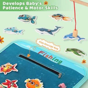 Tablero de Actividades 8 en 1 de Fieltro con Diseño de Dinosaurio, Juguetes Montessori para Niños Pequeños, Libro Sensorial de Fieltro para Educación Temprana - Product Image 4