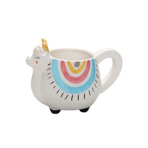 Vente chaude Bonne Qualité OEM Blanc Dolomite En Céramique Tasse À <span class=keywords><strong>Café</strong></span> Tasse de Lait Avec <span class=keywords><strong>Alpaga</strong></span> Forme - Product Image 1