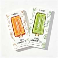 Boîte d'emballage en carton blanc écologique pour bâtonnets de crème glacée avec fenêtre transparente en PET pour les boutiques de desserts glacés